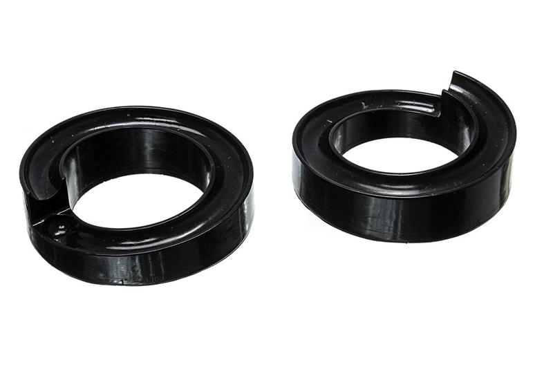 Ford F150 Coil Spring Isolator Set - Front - Energy Suspension - 1 inch Lift Performance Polyurethane - Black - `97-`03